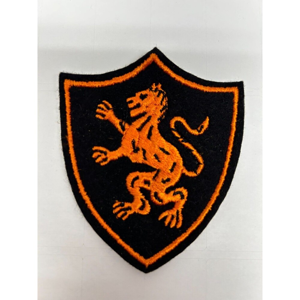 Vintage Embroidered Orange Lable Belgium Lion Sew On Patch